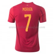 Günstige Spanien 2021 Alvaro Morata 7 Fußballtrikots Heimtrikot..